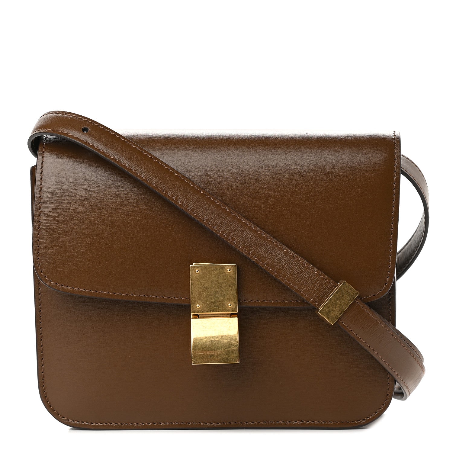 Celine Box Calfskin Teen Classic Box Flap Bag Camel 1 of 7