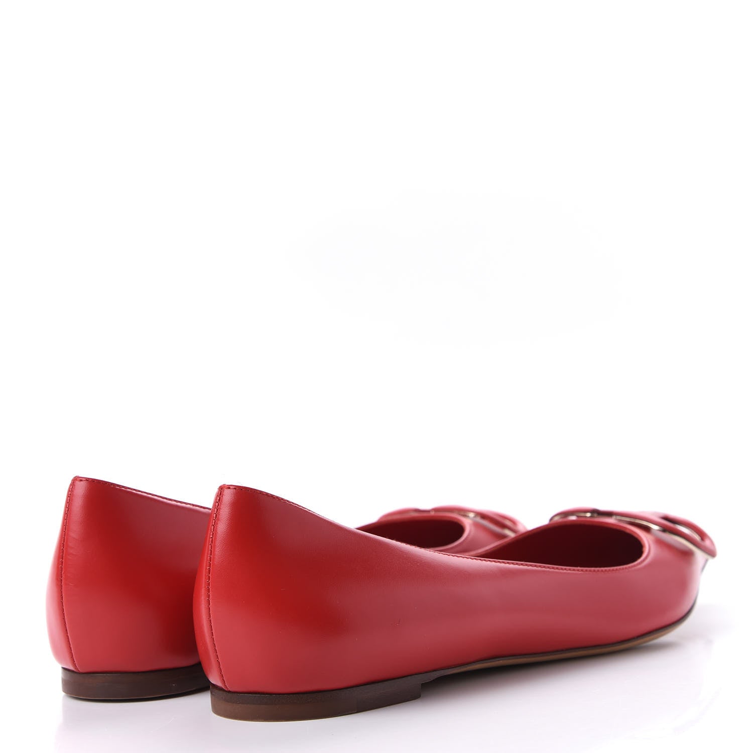 Valentino Garavani Nappa Vlogo Flats 38.5 Rouge Pur 4 of 9