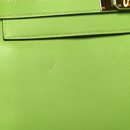 Hermes Veau Gulliver Kelly Retourne 28 Vert Cru 12 of 12