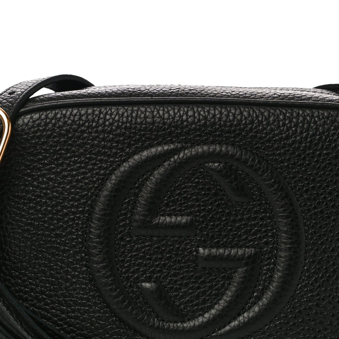 Pebbled Calfskin Mini Soho Disco Bag Black