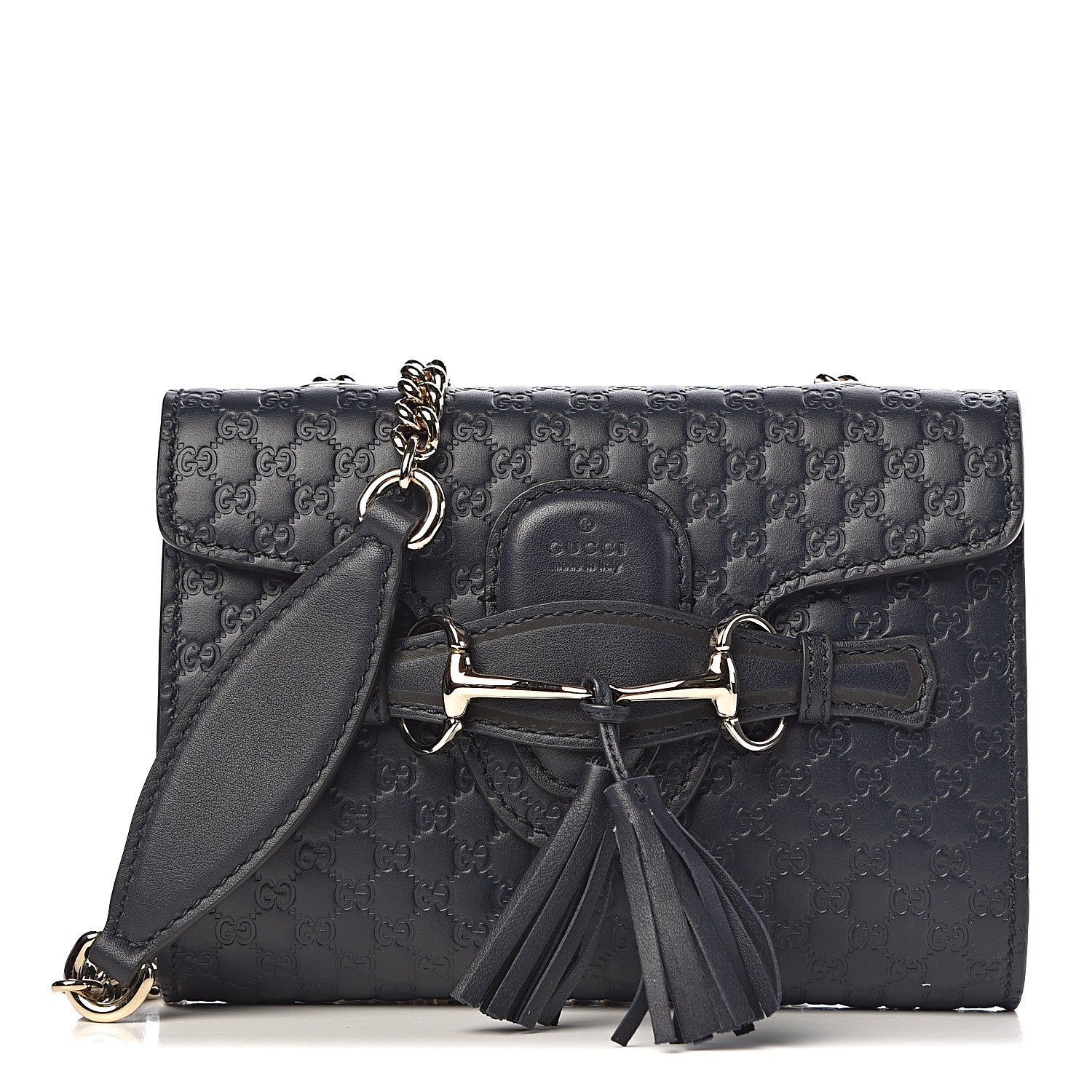 Gucci Microguccissima Mini Emily Chain Shoulder Bag Blue 1 of 10