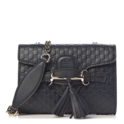 Gucci Microguccissima Mini Emily Chain Shoulder Bag Blue 1 of 10