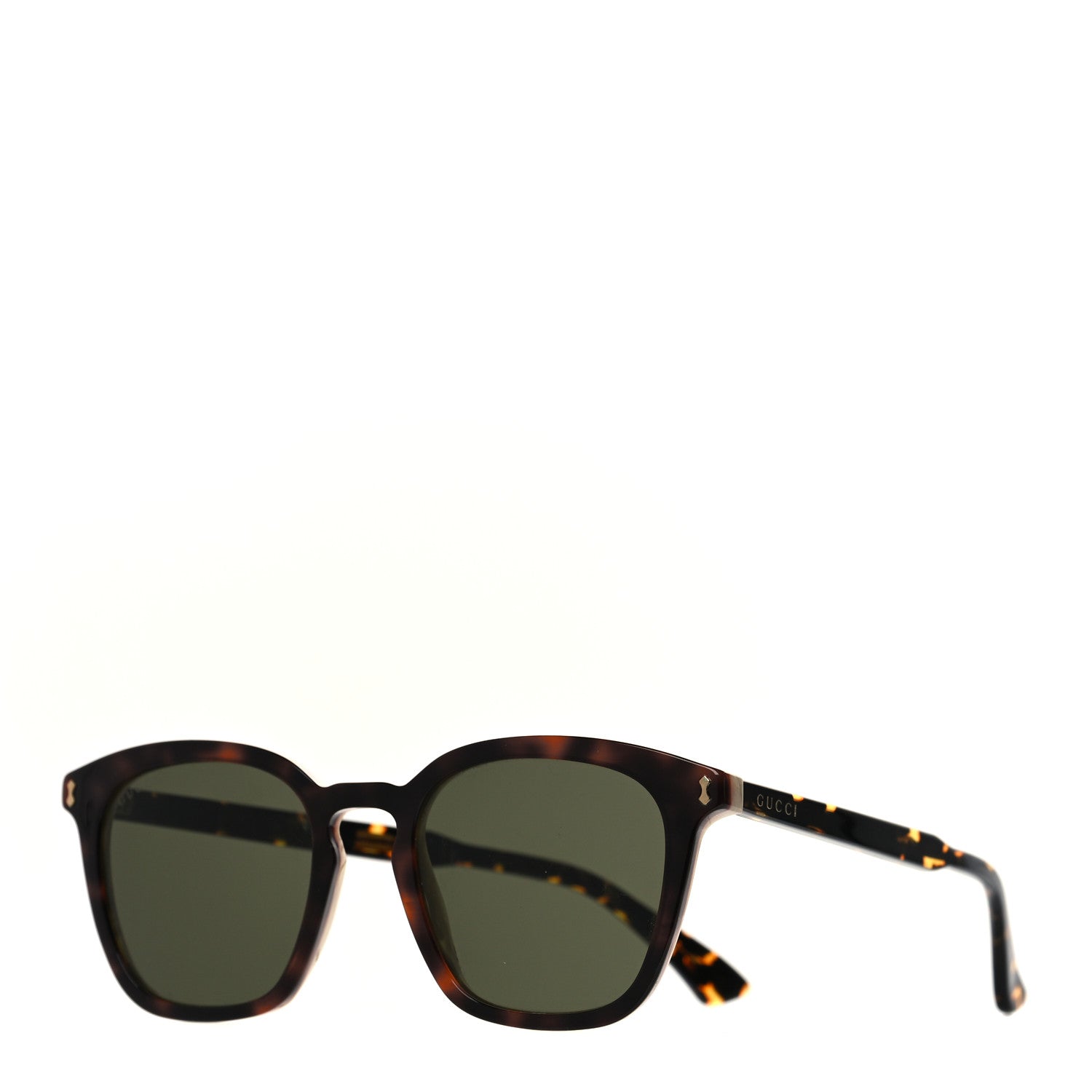 Gucci Acetate Square Frame Sunglasses GG0125S Tortoise 1 of 8