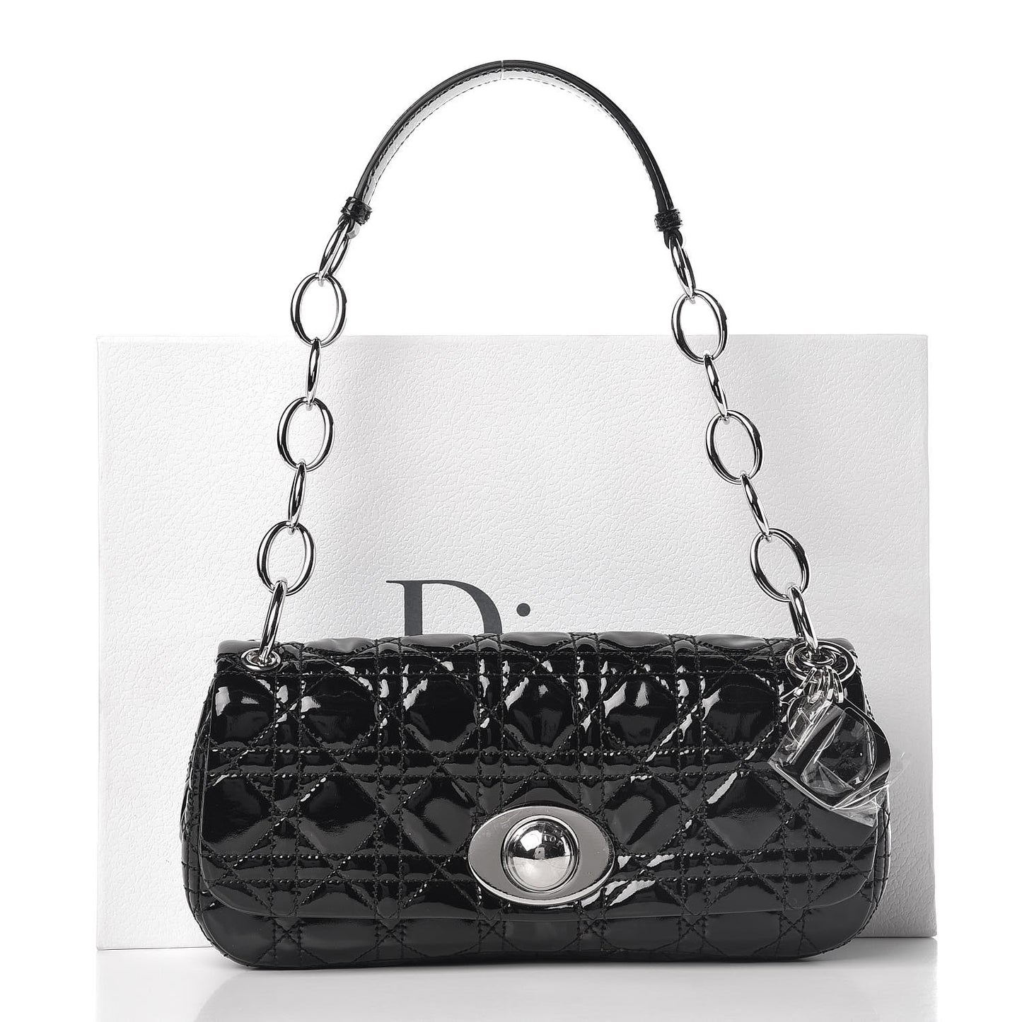 Patent Cannage Rendezvous Shoulder Bag Black
