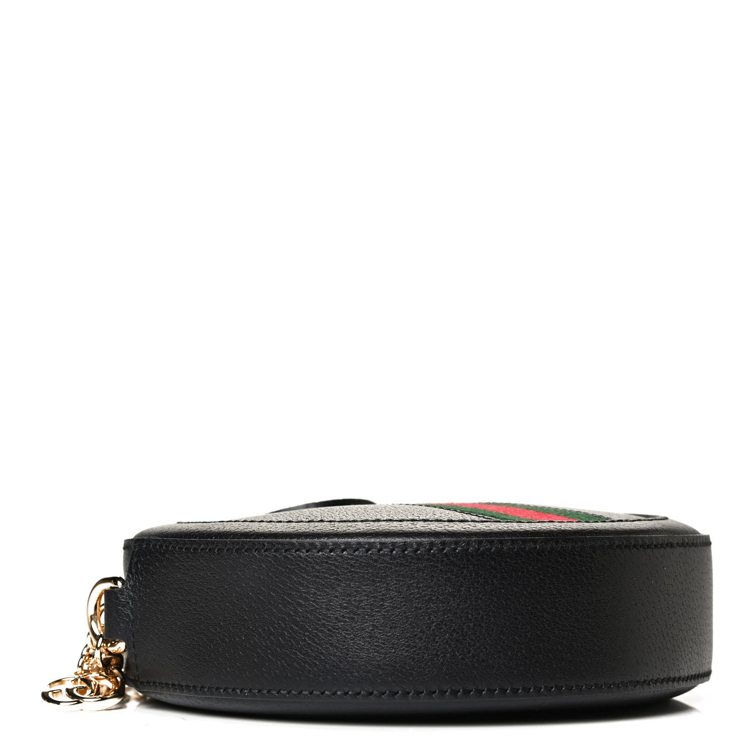 Gucci Grained Calfskin Web Mini Ophidia Round Shoulder Bag Black 7 of 19