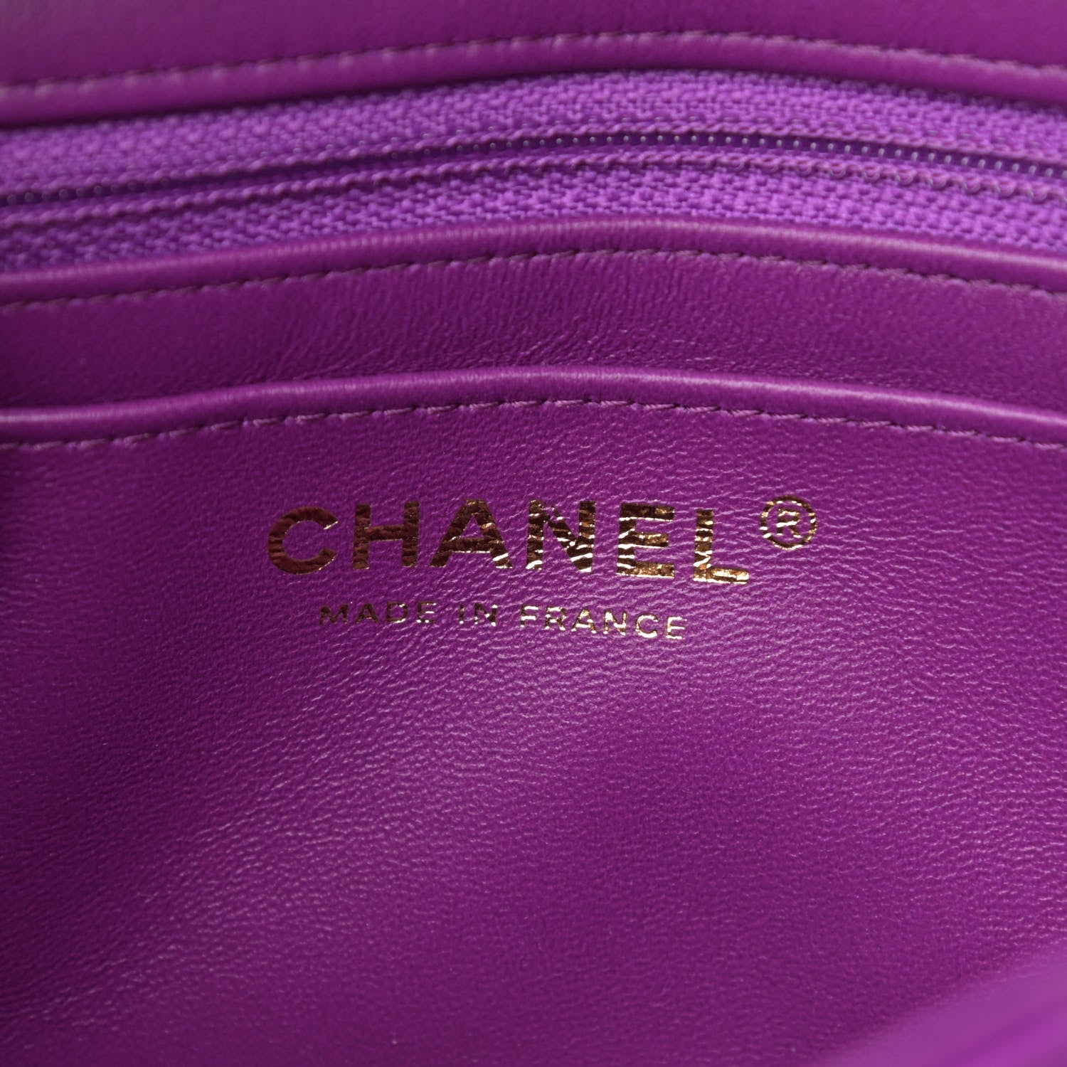 Chanel Satin Quilted Mini Rectangular Flap Purple 6 of 11