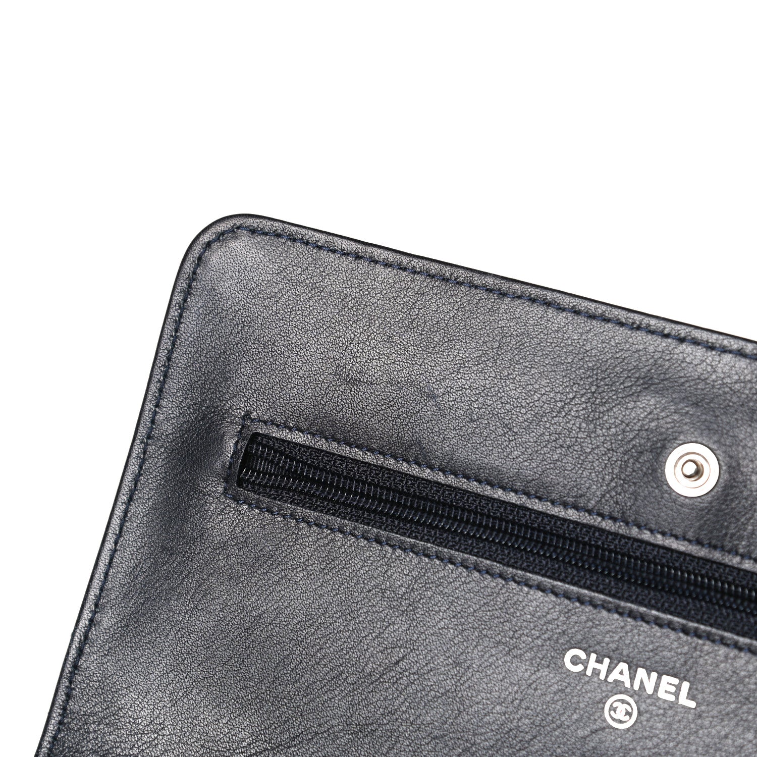 Chanel Aged Calfskin Quilted Reissue Wallet On Chain WOC Navy 14 of 15