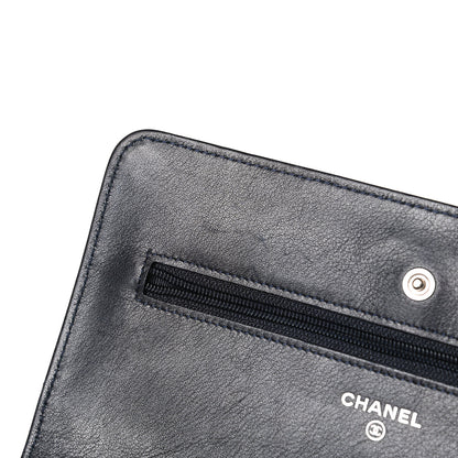 Chanel Aged Calfskin Quilted Reissue Wallet On Chain WOC Navy 14 of 15