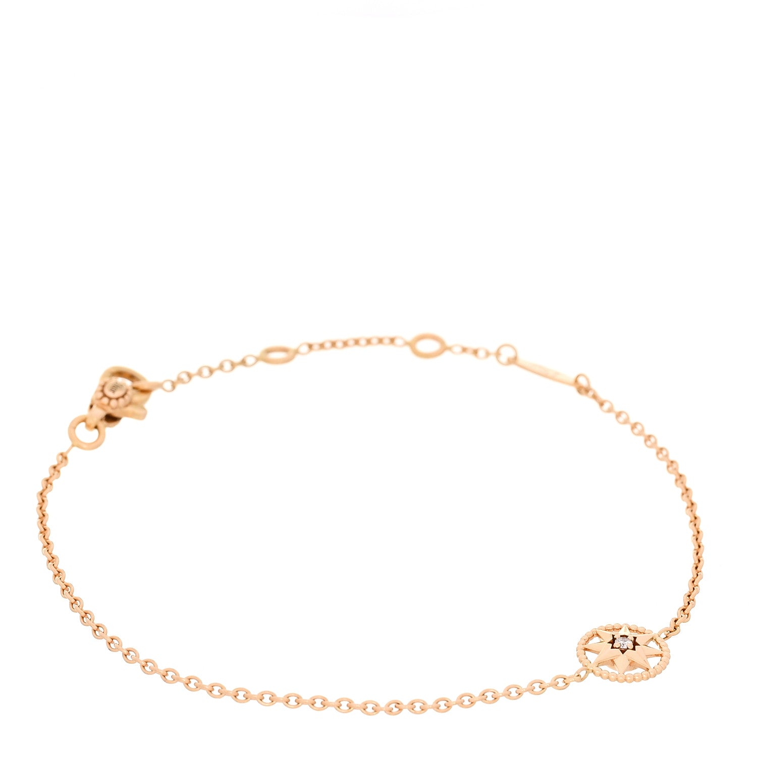 Christian Dior 18K Rose Gold Diamond XS Rose Des Vents Bracelet 1 of 6