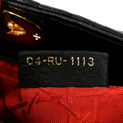 Christian Dior Lambskin Cannage Small Lady Dior Black 6 of 9