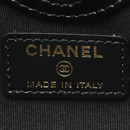 Chanel Shiny Lambskin Quilted Micro 31 Clutch With Chain Black 6 of 11