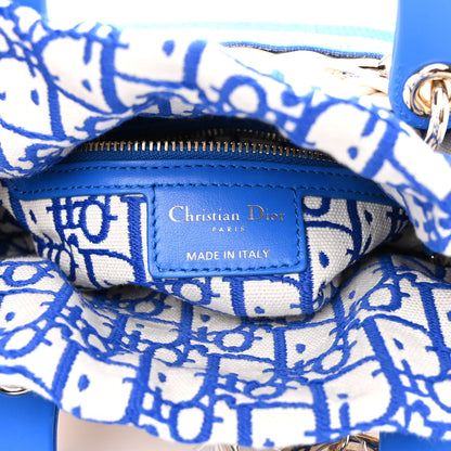 Christian Dior Wicker Oblique Mini Lady Dior Bag Florescent Blue 5 of 8