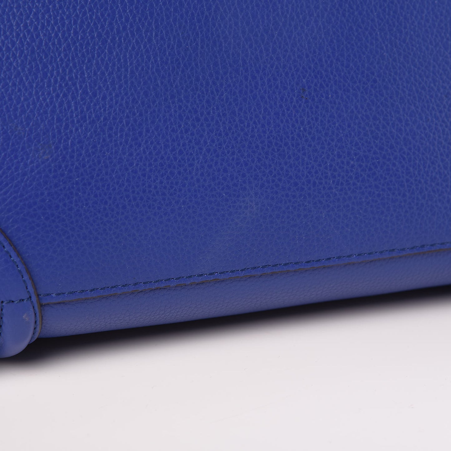 Drummed Calfskin Mini Luggage Indigo