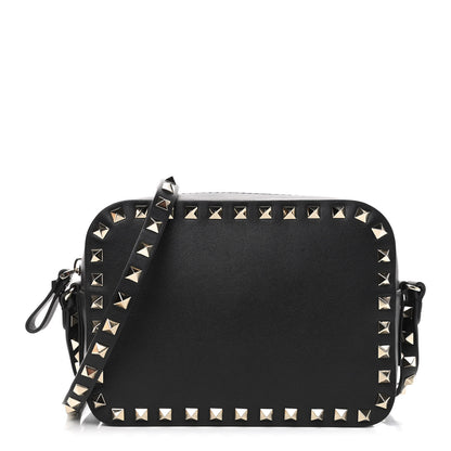 Valentino Garavani Calfskin Rockstud Camera Crossbody Bag Black 1 of 4