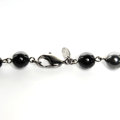 Chanel Pearl Beaded CC Long Necklace Black 4 of 5