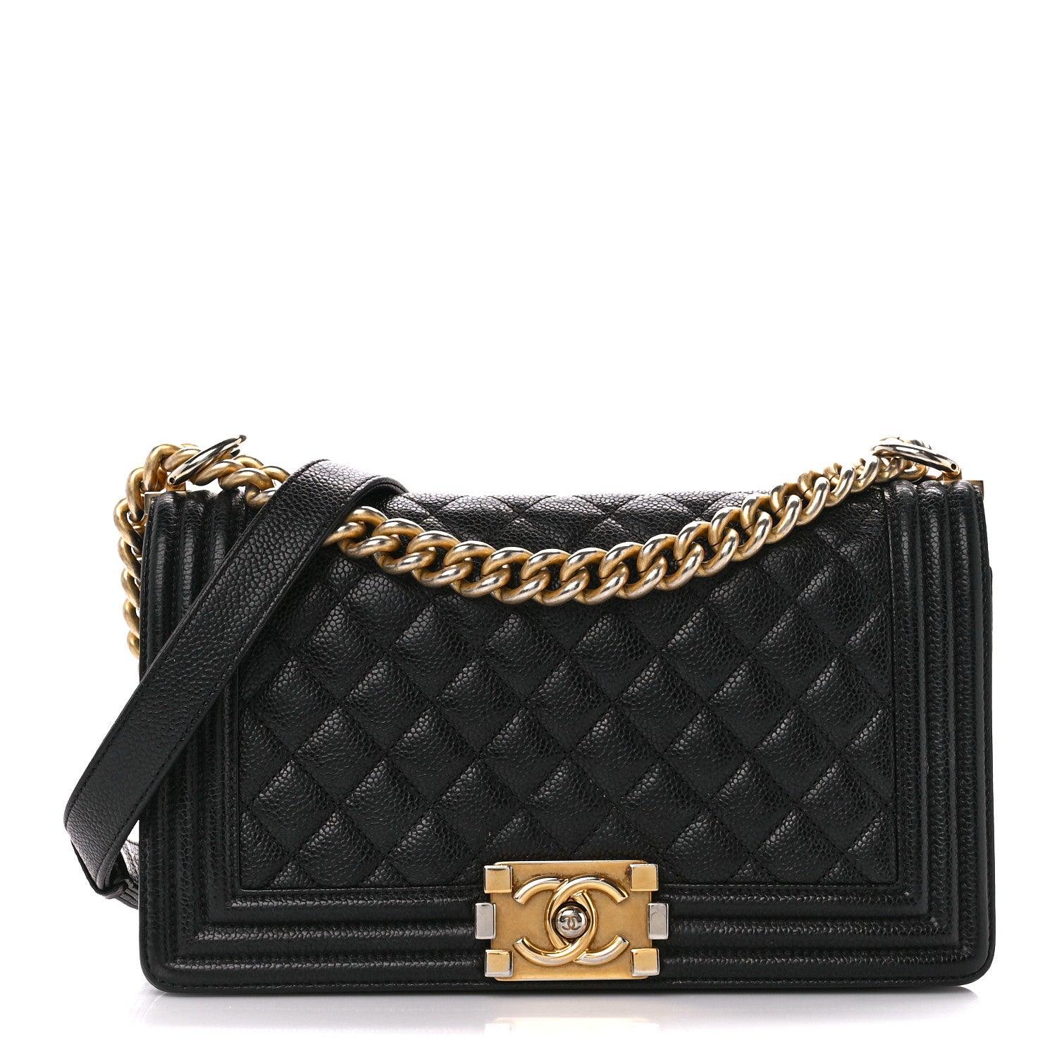 Chanel Caviar Quilted Medium Boy Flap Black 1 of 12