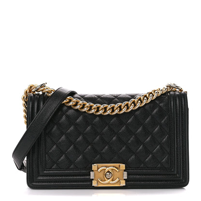 Chanel Caviar Quilted Medium Boy Flap Black 1 of 12