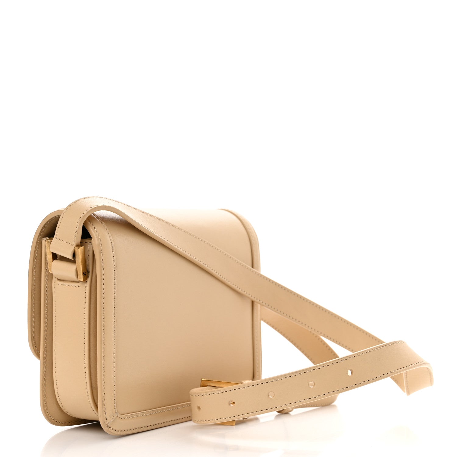 Saint Laurent Smooth Calfskin Small Solferino Satchel Ivory Natural 3 of 16
