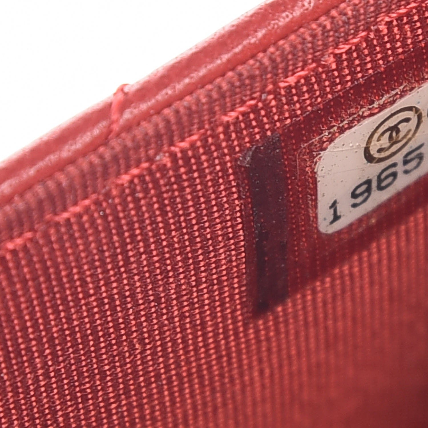 Chanel Lambskin Quilted Boy Wallet On Chain WOC Red 8 of 8