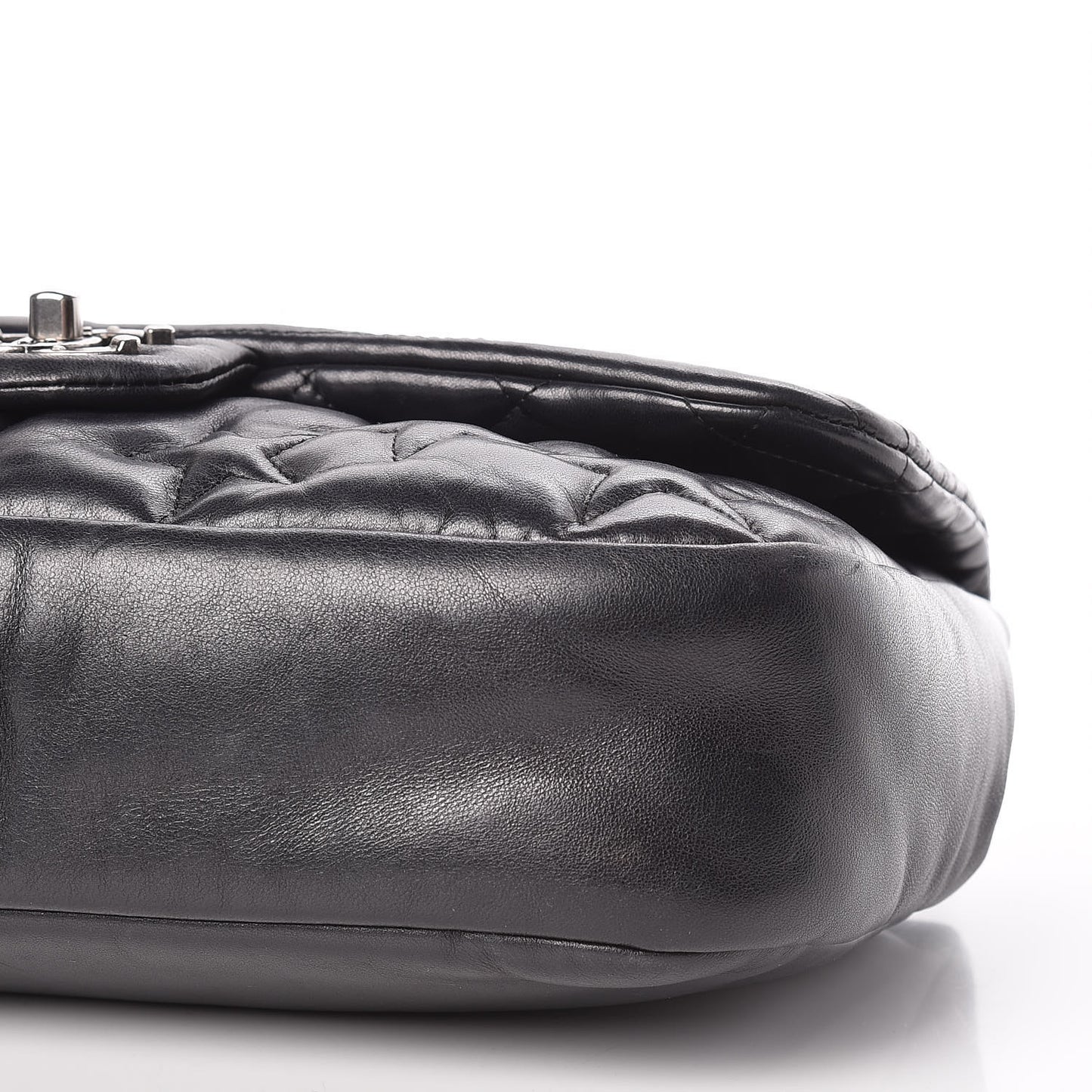 Lambskin Quilted Jumbo Paris Dallas Single Flap Black