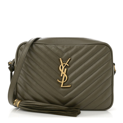 Saint Laurent Calfskin Matelasse Monogram Lou Camera Bag Military Olive 1 of 14