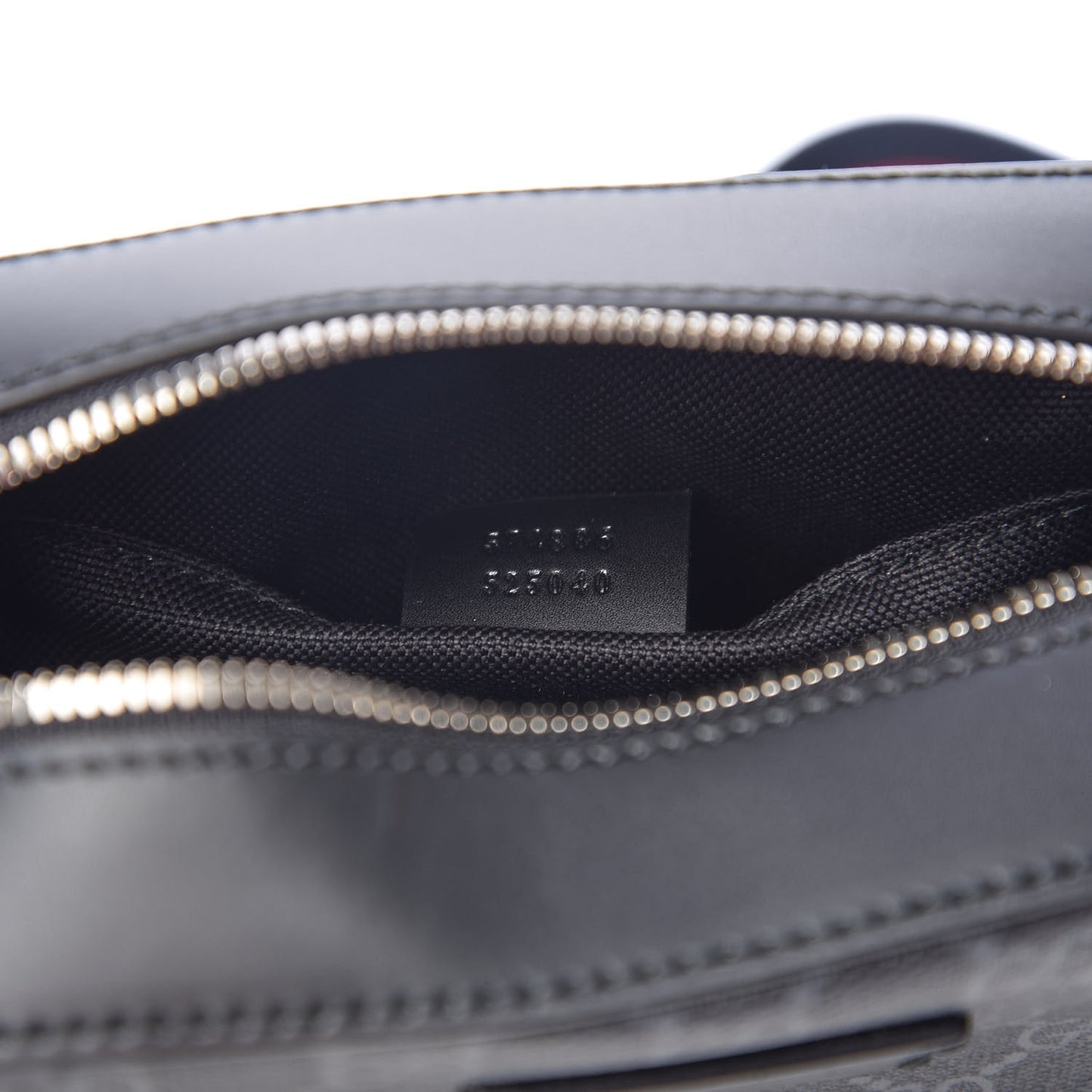 GG Supreme Monogram Web Shoulder Bag Black Grey