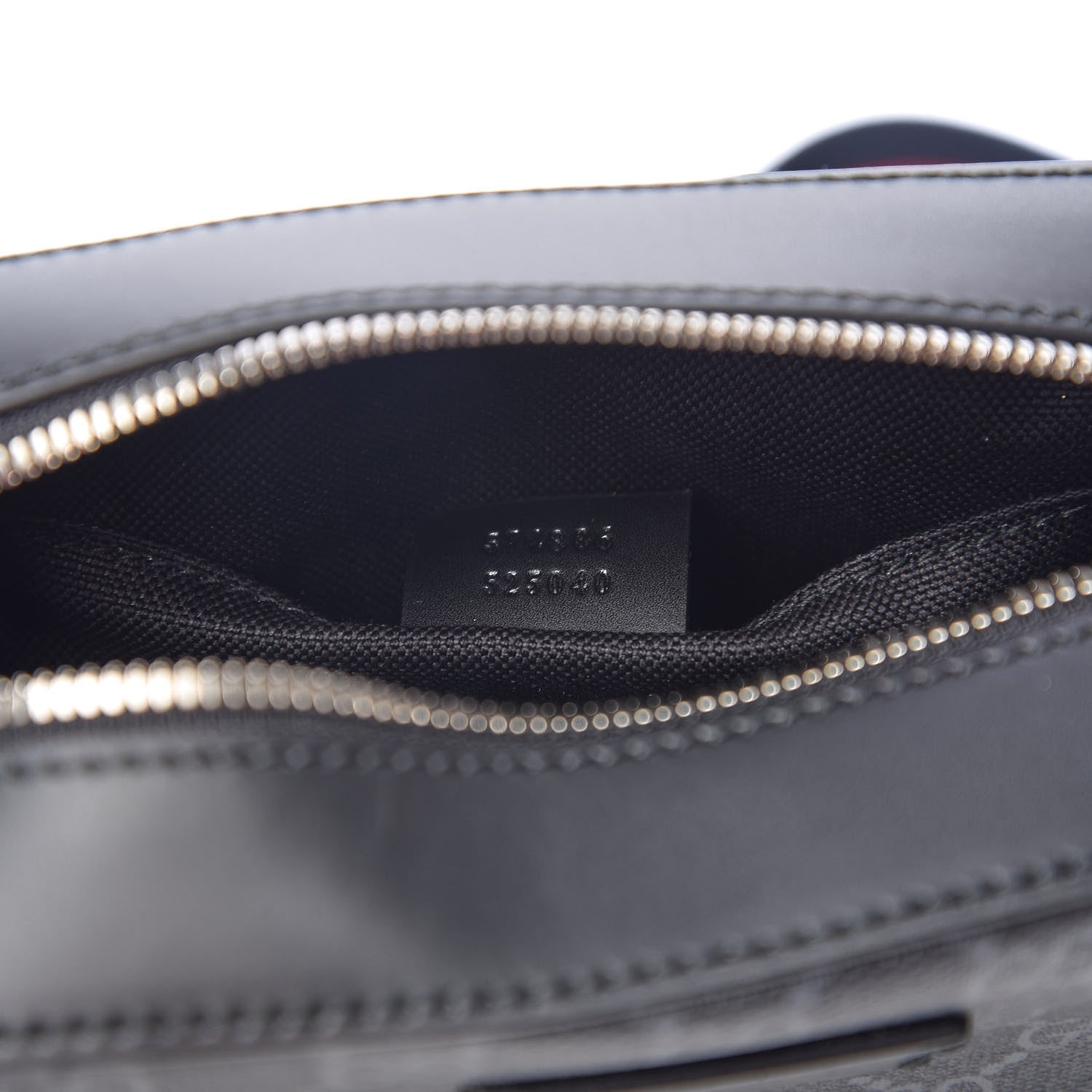 Gucci GG Supreme Monogram Web Shoulder Bag Black Grey 6 of 9