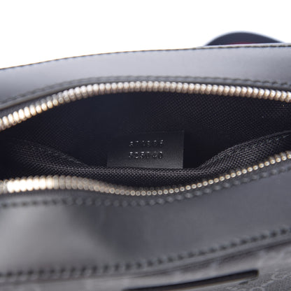Gucci GG Supreme Monogram Web Shoulder Bag Black Grey 6 of 9