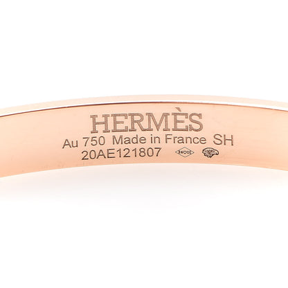 Hermes 18K Rose Gold Diamond PM Kelly Pave Bracelet SH 4 of 6