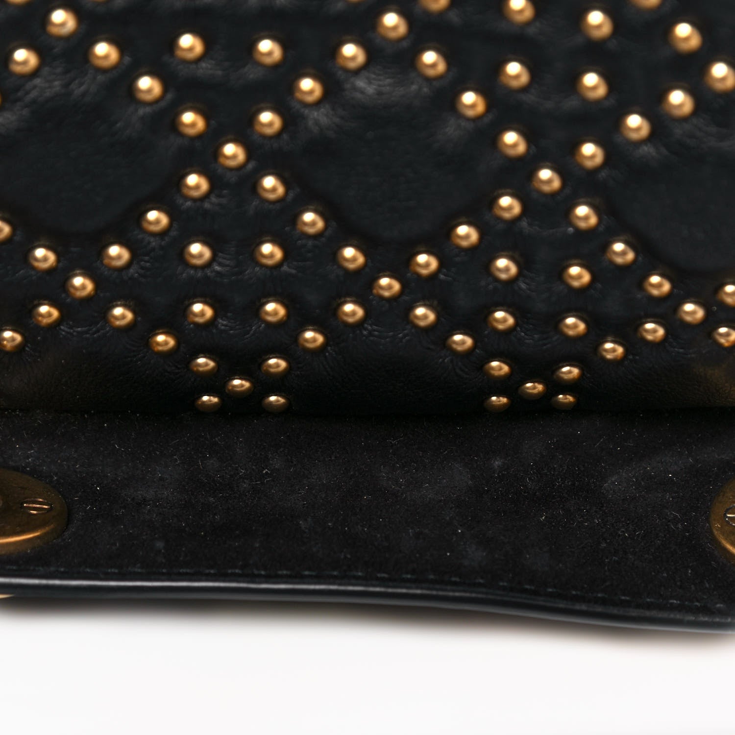 Christian Dior Calfskin Cannage Studded Medium Supple Lady Dior Black 15 of 20
