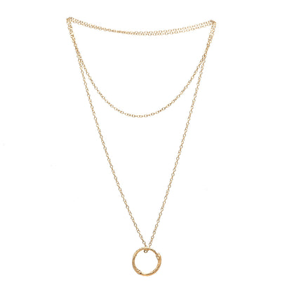Gucci 18K Yellow Gold Ouroboros Snake Ring Necklace 3 of 6