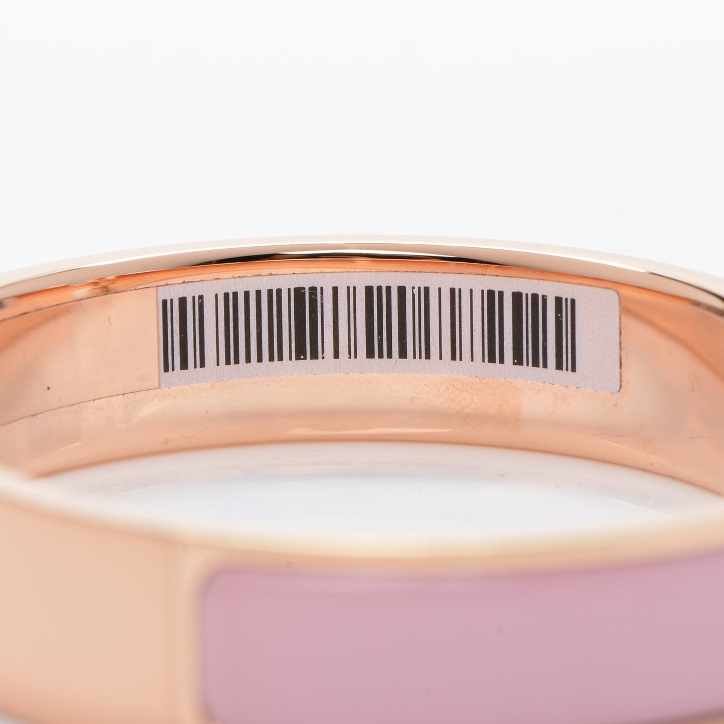 Enamel Narrow Clic Clac H Bracelet GM Rose Nacarat
