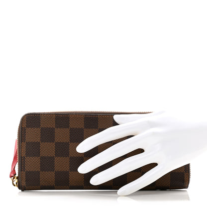Louis Vuitton Damier Ebene Clemence Wallet Cherry 2 of 10