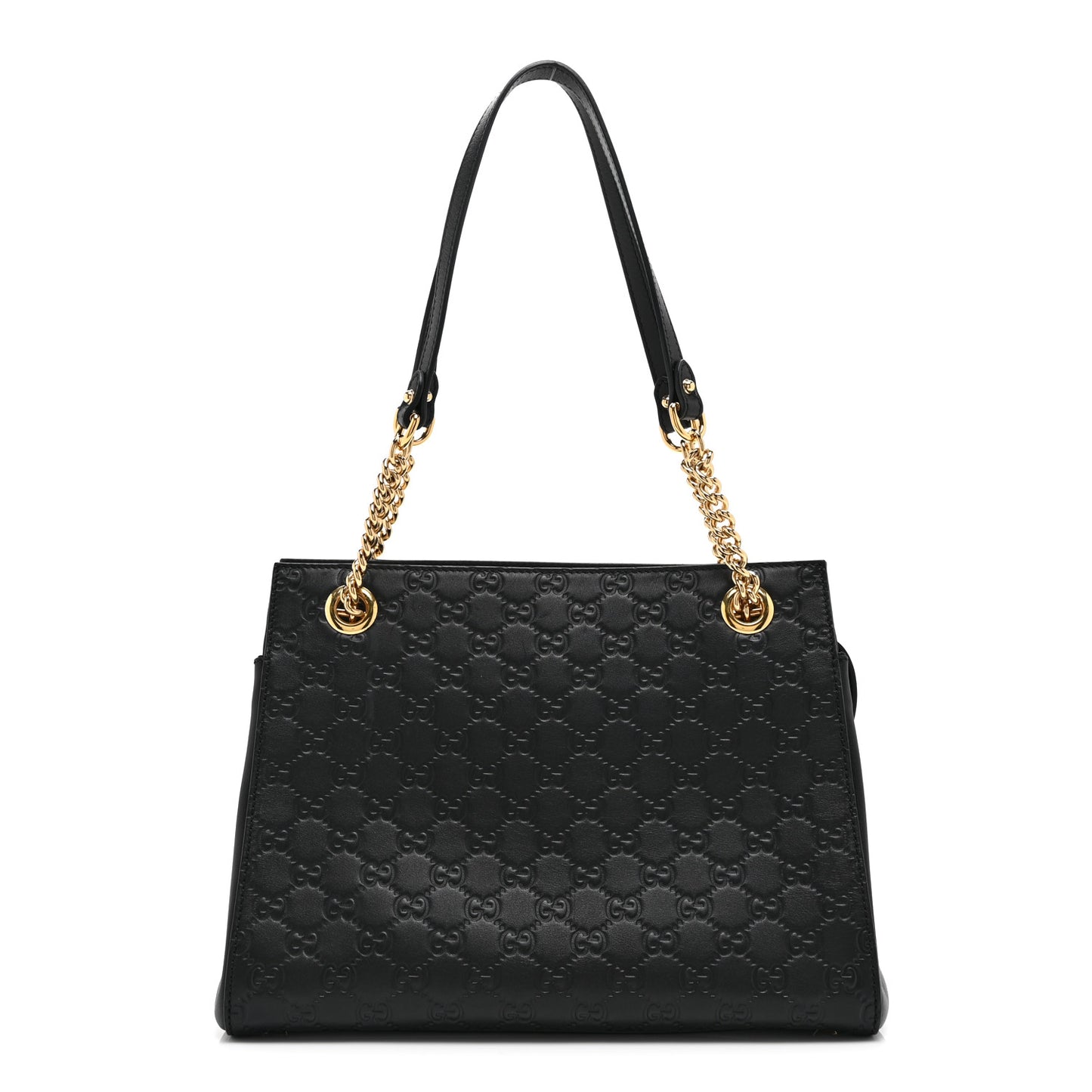 Guccissima Signature Medium Shoulder Tote Bag Black