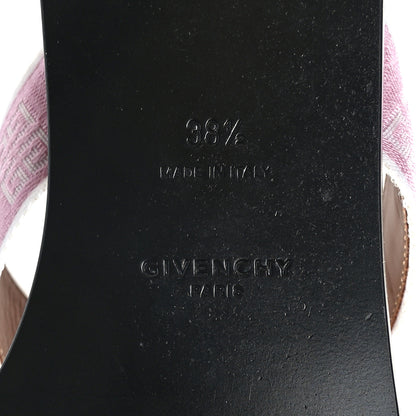 Givenchy Grosgrain Cross Logo Ankle Strap Sandals 38.5 Pink White 7 of 8
