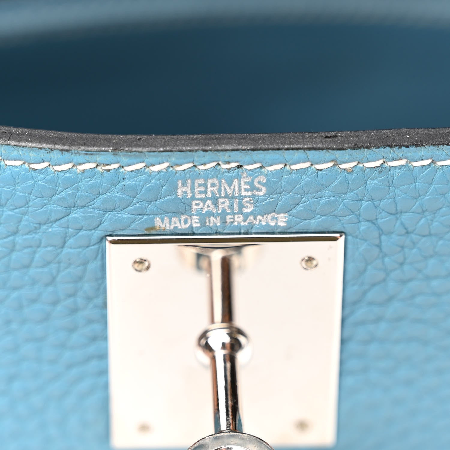 Hermes Togo Kelly Retourne 28 Blue Jean 6 of 11