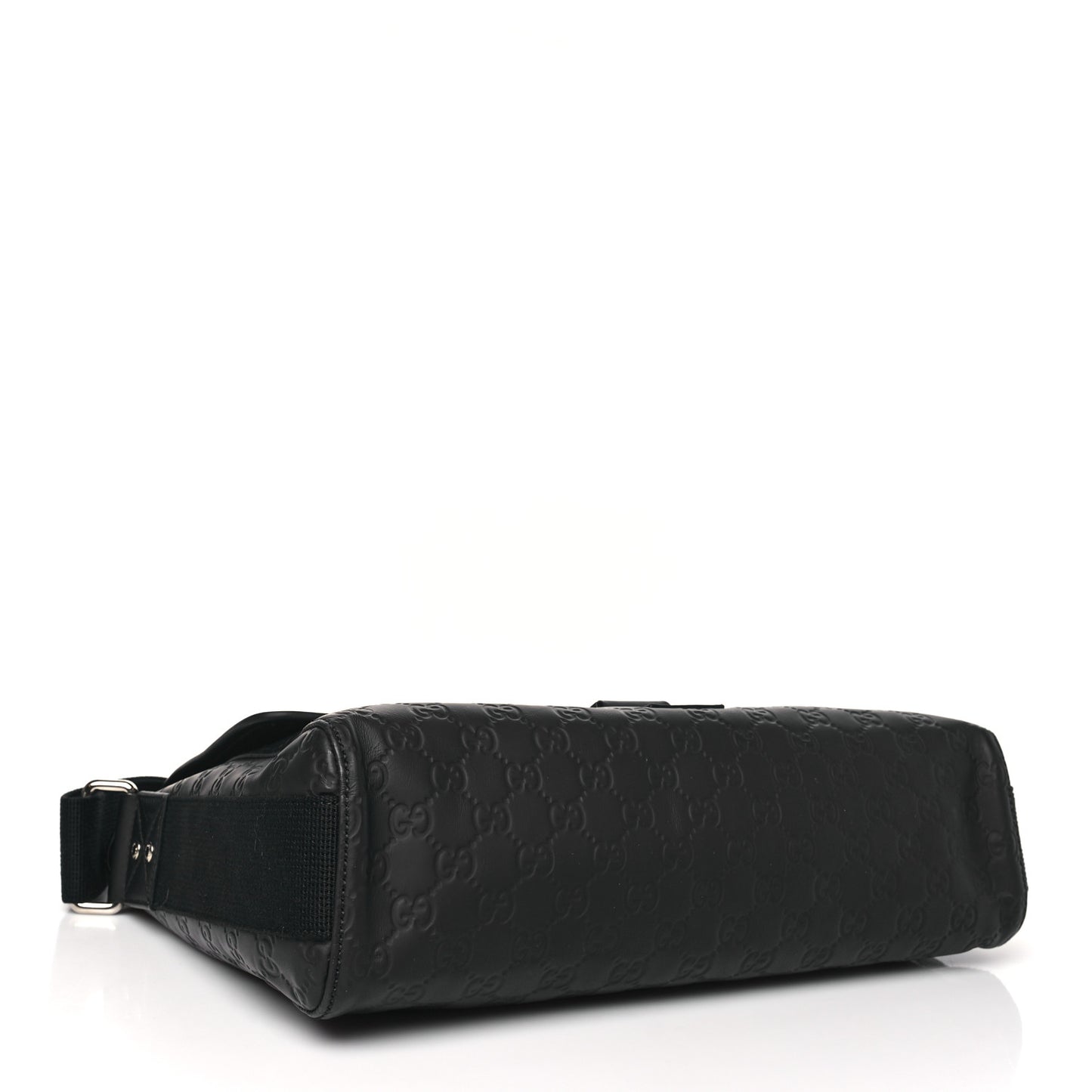 Rubber Guccissima Medium Messenger Bag Black