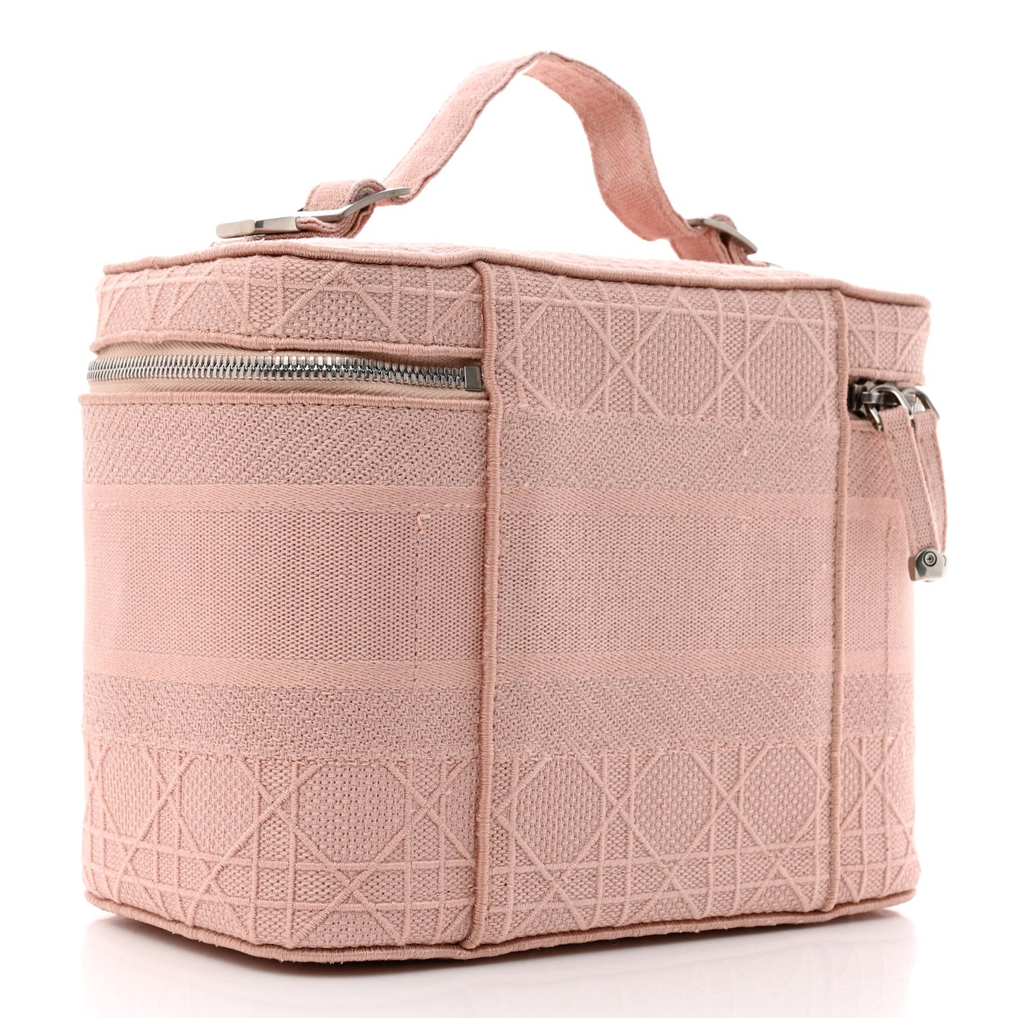 Canvas Embroidered Cannage Diortravel Vanity Case Bois de Rose