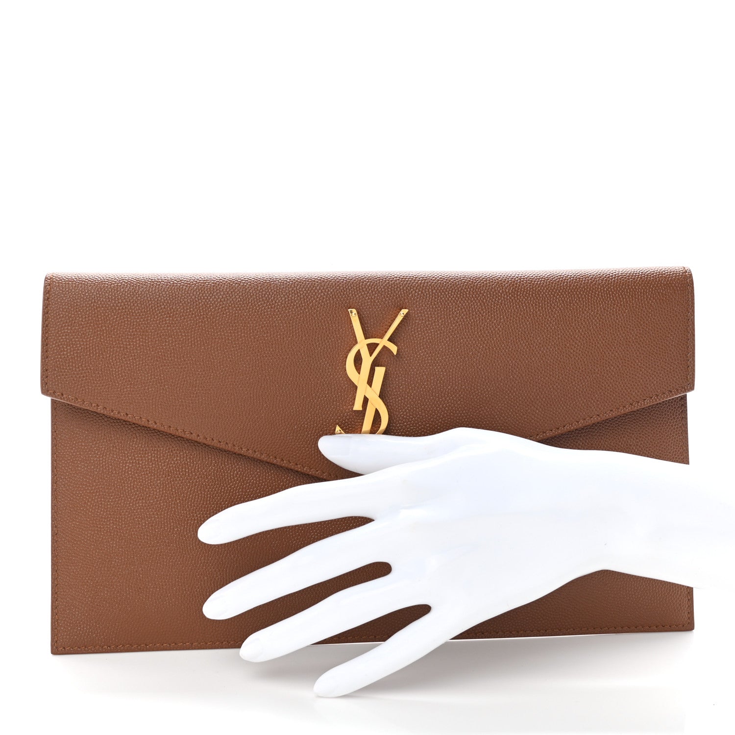 Saint Laurent Grain De Poudre Uptown Pouch Brick 2 of 8