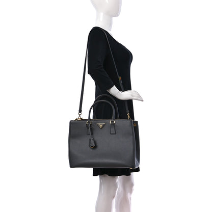 Prada Saffiano Lux Large Galleria Double Zip Tote Mercurio 2 of 13