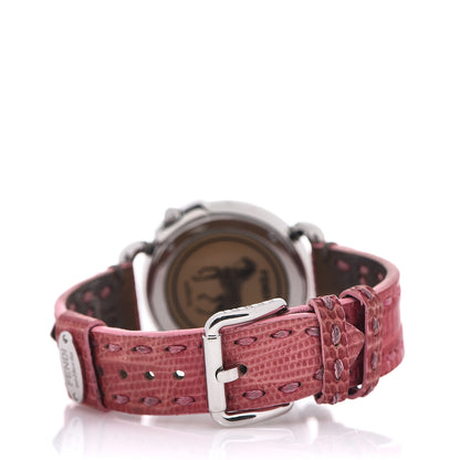 Fendi Stainless Steel Calfskin Diamond Mother of Pearl 37mm Selleria Quartz Watch Red 3 of 5