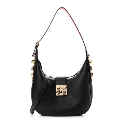 Christian Louboutin Grained Calfskin Carasky Shoulder Bag Black 1 of 10