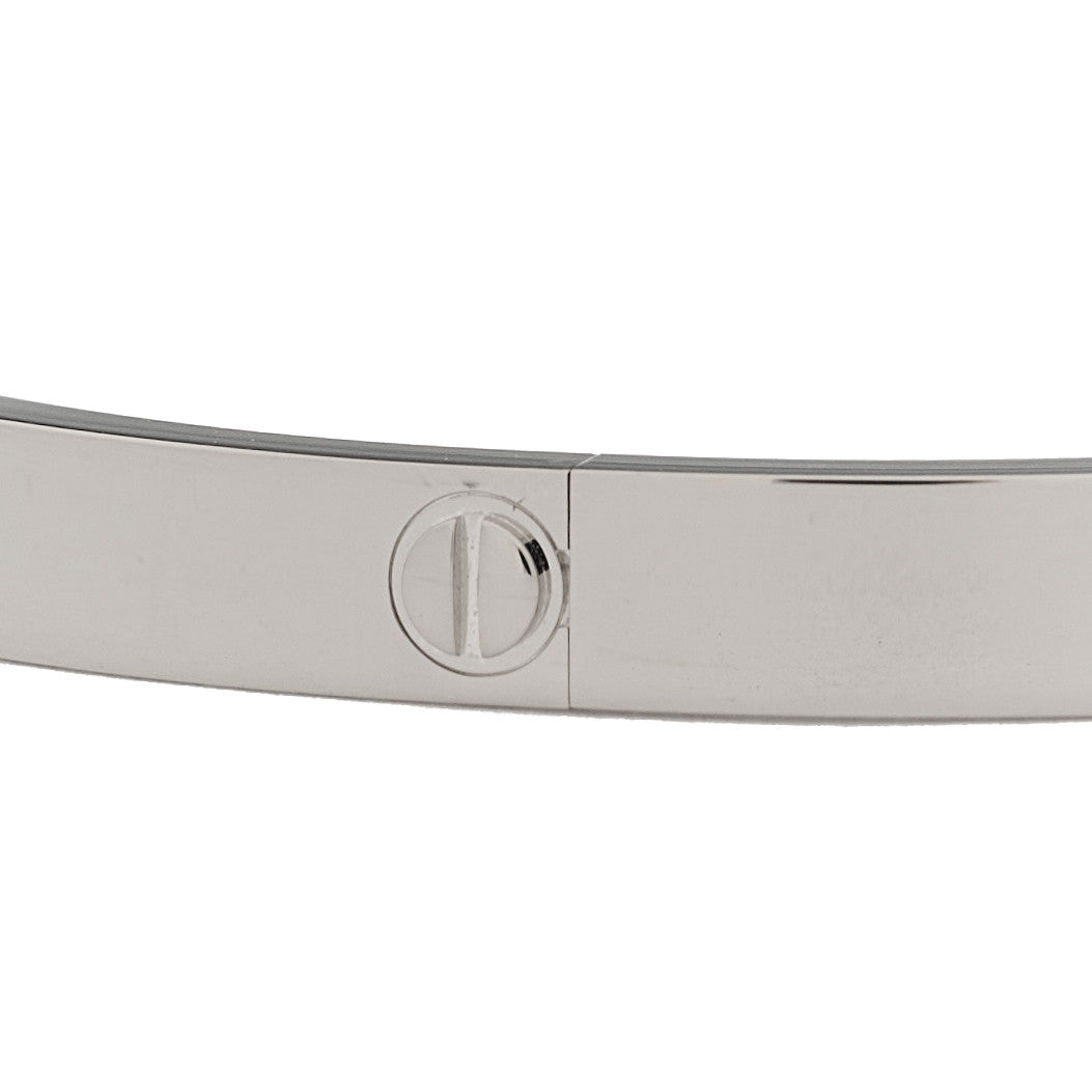 18K White Gold Medium LOVE Bracelet 18
