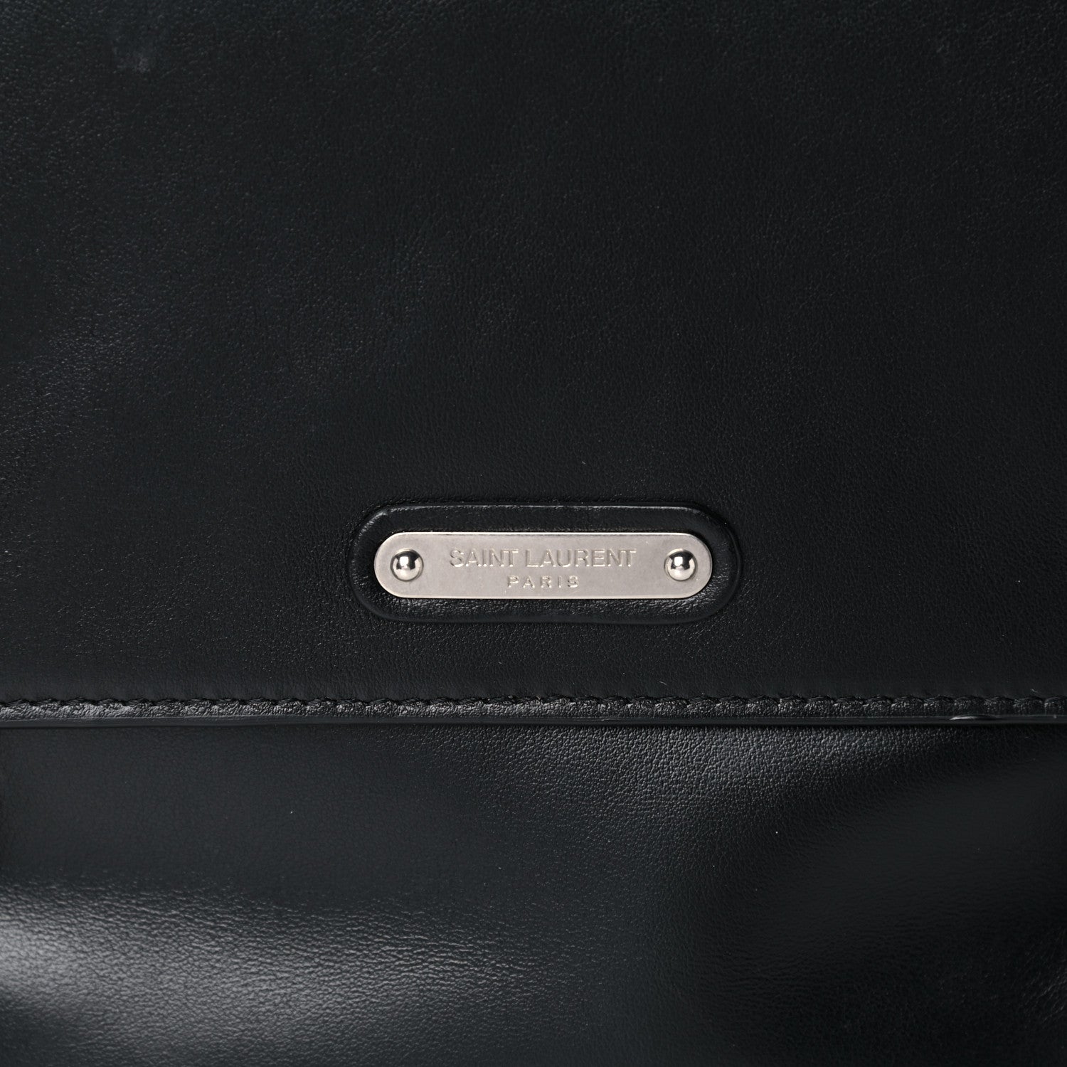 Saint Laurent Calfskin Flap Front Messenger Bag Black 15 of 15