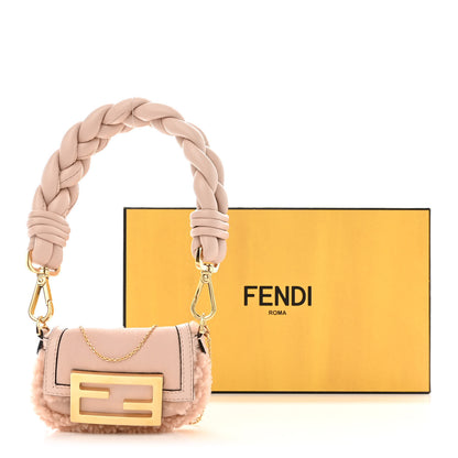 Fendi Lambskin Shearling Nano Baguette Maxi Handle Charm Soap 11 of 11