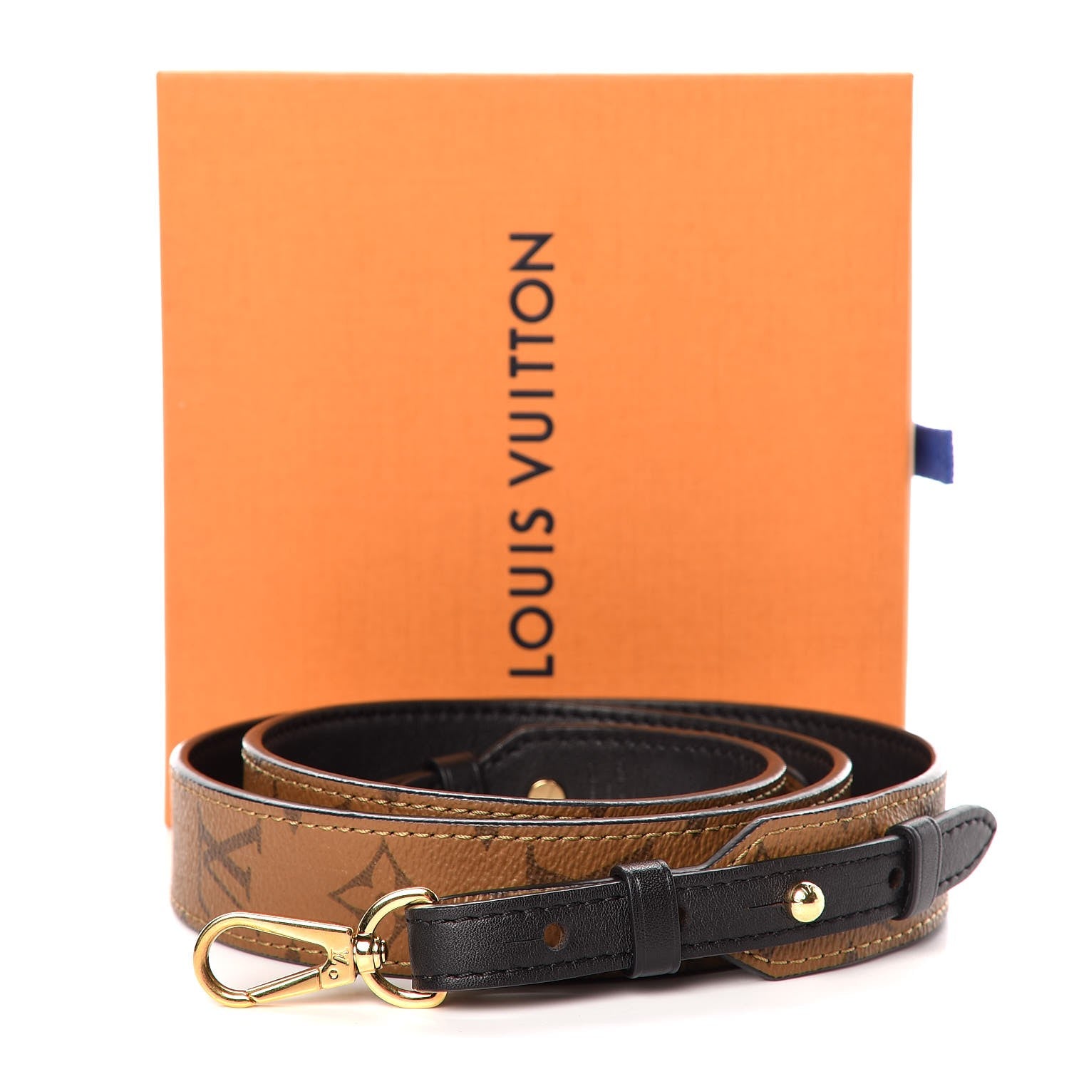 Louis Vuitton Reverse Monogram Bandouliere Shoulder Strap XL Black 6 of 12
