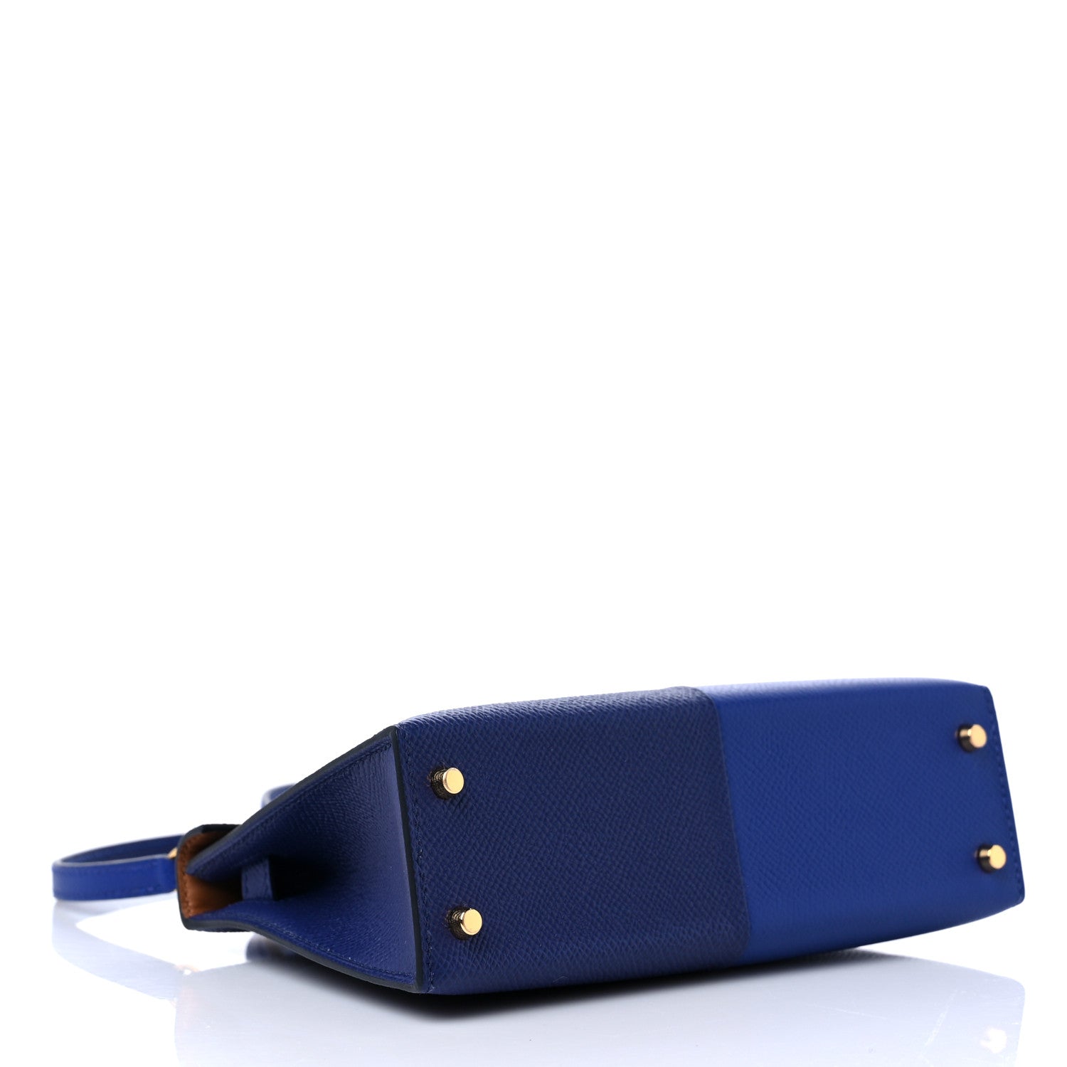 Hermes Epsom Casaque Mini Kelly Sellier 20 Bleu Encre Bleu Electrique Gold 4 of 10