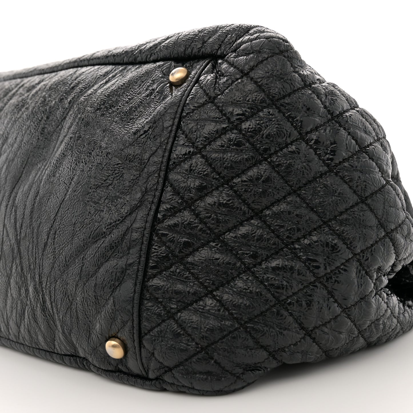 Vinyl Rock and Chain Flap Black