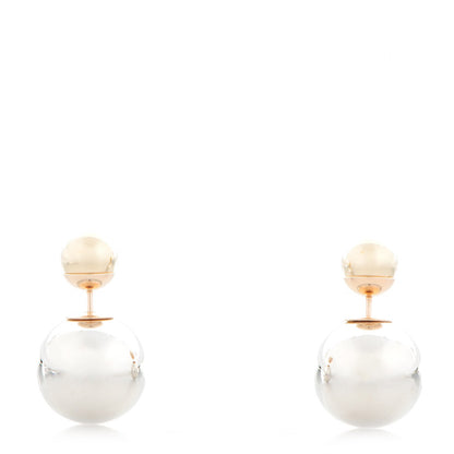 Christian Dior Mise En Dior Tribal Earrings Silver Gold 1 of 4