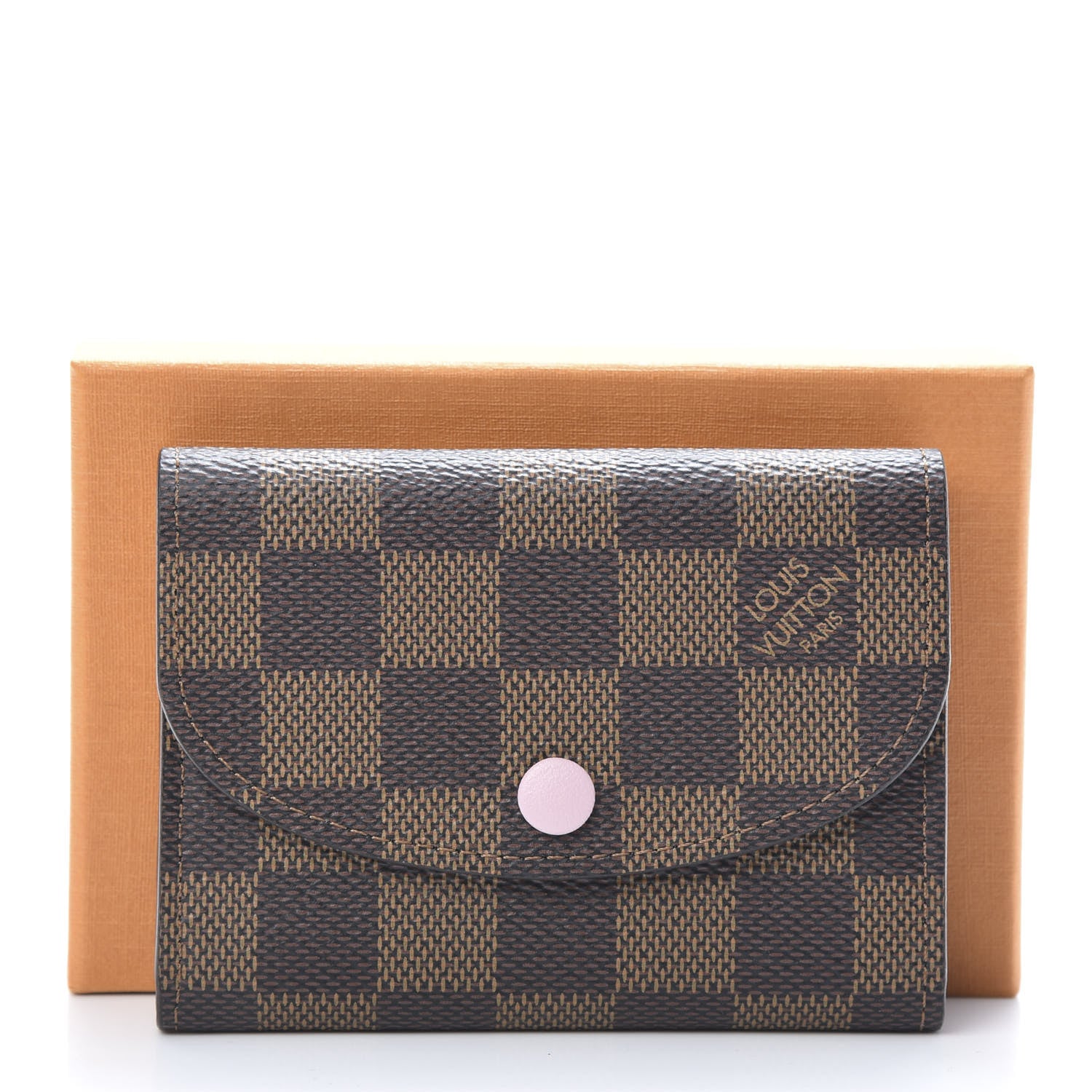 Louis Vuitton Damier Ebene Rosalie Coin Purse Rose Ballerine 8 of 8